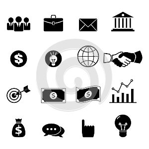 Business, management and human resource icons set