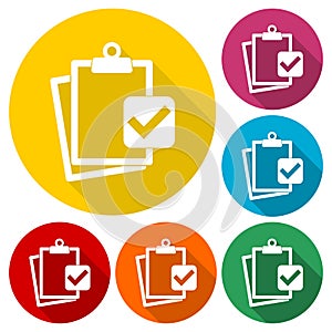 Business, Management, Human Resource Icons set with long shadow