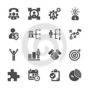 Business and management icon set, vector eps10