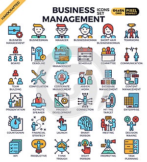 Business management icons