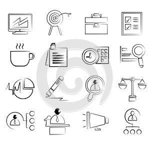 Business management icons