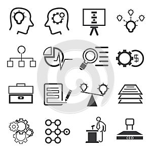 Business management icons