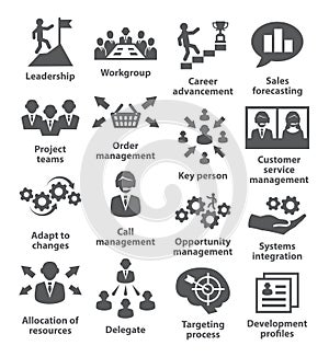 Business management icons. Pack 02.