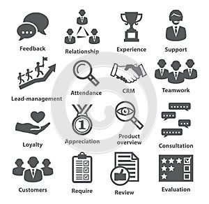 Business management icons. Pack 03.