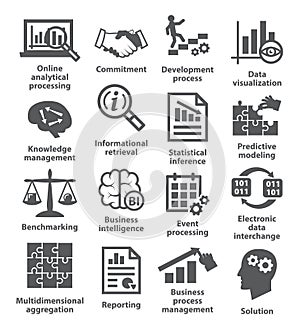 Business management icons. Pack 04.