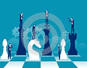 Business management  and planning. Chess challenge and competitive