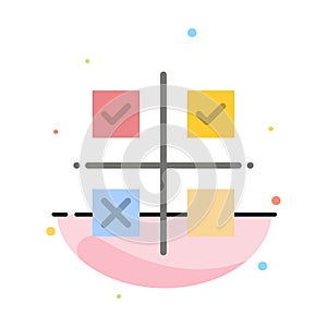 Business, Management, Priorities, Product, Production Abstract Flat Color Icon Template