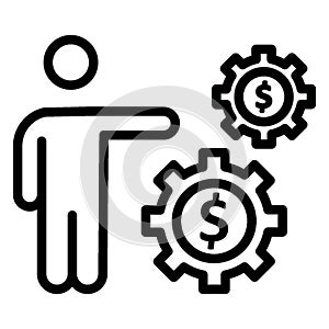 Business manager, economist .    Vector icon which can easily modify or edit