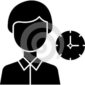 Business Manager Glyph Vector Icon that can easily edit or modify .