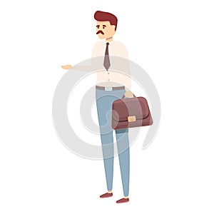 Business manager icon cartoon vector. Professional people