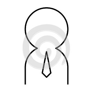 Business manager thin line icon