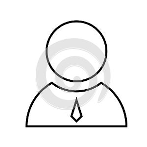 Business manager thin line icon