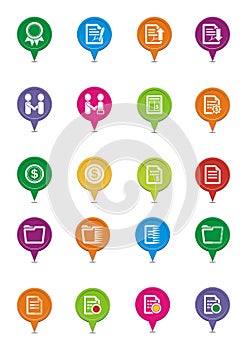 Business map pointer sets