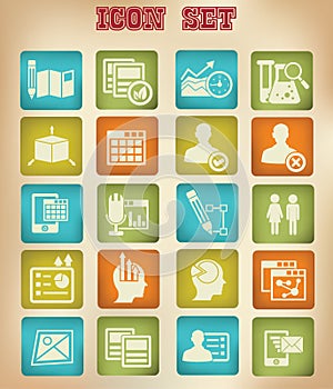 Business,Marketing & Advertise icons,Vintage version