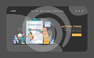 Business meeting concept. Flat vector