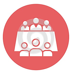 Business meeting, conference .  Vector icon which can easily modify or edit