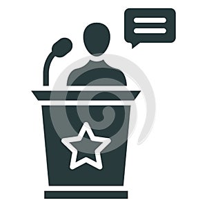 Business meeting, conference . .  Vector icon which can easily modify or editable