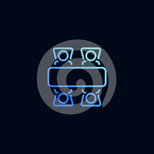 Business meeting line icon. Vector illustration in linear style.