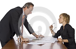 Business meeting - man arguing