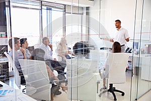 Business meeting in a modern office