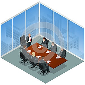 Business meeting in a modern office. Speaker at Business Conference and Presentation. Business People on a Meeting.