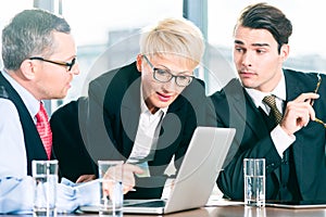 Business - meeting in office, people working with document