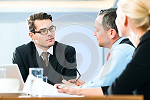 Business - meeting in office, people working with document