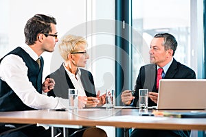 Business - meeting in office, people working with document