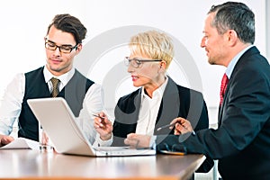 Business - meeting in office, people working with document