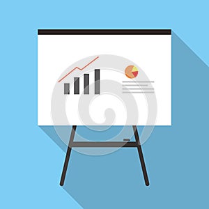 Business meeting presentation board, vector illustration
