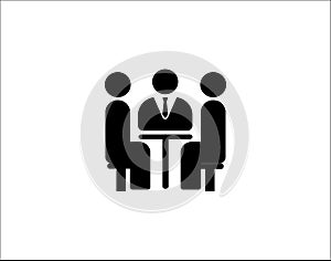 Business meeting single icon vector image