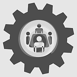 Business meeting vector icon eps 10.