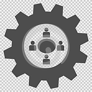 Business meeting vector icon eps 10. People around table simple symbol