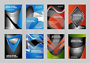 Business  mega set. Brochure template layout, cover design