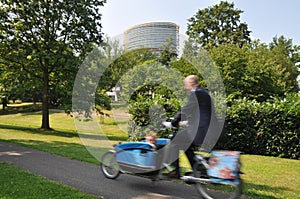 Business men in a big hurry photo