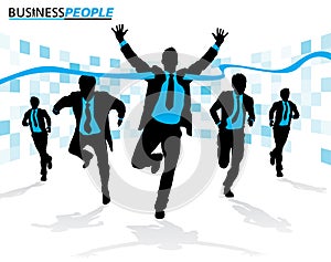 Business Men in Career Race