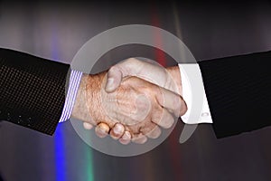 Business Men Shaking Hands Money Success Goals Investments Financial Planning Management People Cash Flow Retirement Wealth