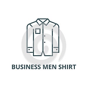 Business men shirt line icon, vector. Business men shirt outline sign, concept symbol, flat illustration