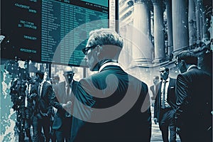 Business men, stock market, financial investments, Generative Ai