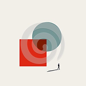 Business merger and acquisition vector concept. Symbol of accomplishment, success, growth. Minimal illustration