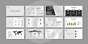 Business minimal slides presentation background template. business presentation template