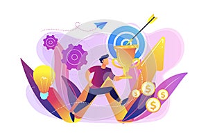 Business mission concept vector illustration