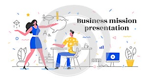 Business Mission Presentation Concept