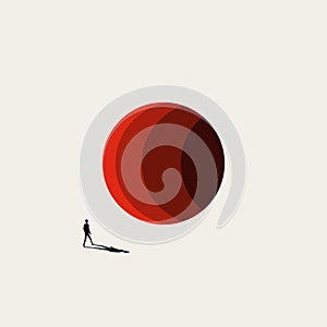 Business mission vector concept. Symbol of goal, objective, new challenge and opportunity. Minimal illustration.