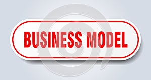 business model sign. rounded isolated button. white sticker
