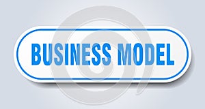 business model sign. rounded isolated button. white sticker