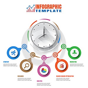 Business modern timeline infographic template, vector illustration