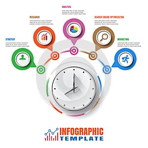 Business modern timeline infographic template, vector illustration