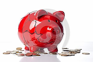 Business money cash financial wealth currency investment concept piggy coin pink banking finance