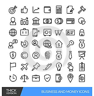 Business and Money Linear line icons